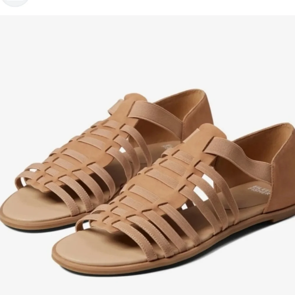 Eileen Fisher (Size 6) Nude Rato Strappy  Comfort Slipon Casual Open Toe Sandals